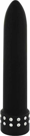 Seven Creations Diamond Silk Bling Classic Vibrator 13.5cm Black