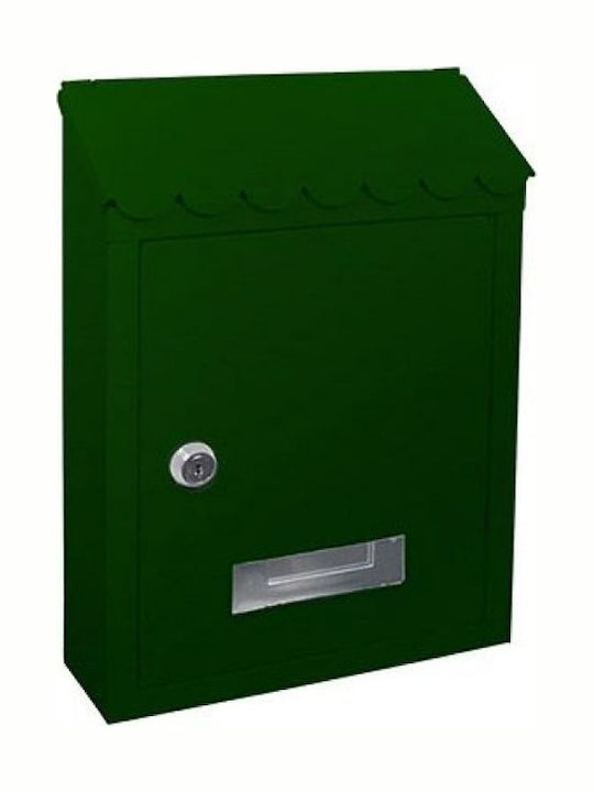 TX0080 Cutie Poștală pentru Exterior Metalic în Culoarea Verde 21x6x29cm