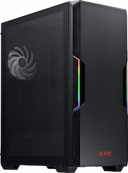 Adata XPG Starker Gaming Midi Tower Computer Case with Window Panel and RGB Lighting Black
