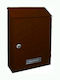 Arte TX0081A Außenbereich Briefkasten Metallisch in Braun Farbe 23x8.5x36cm
