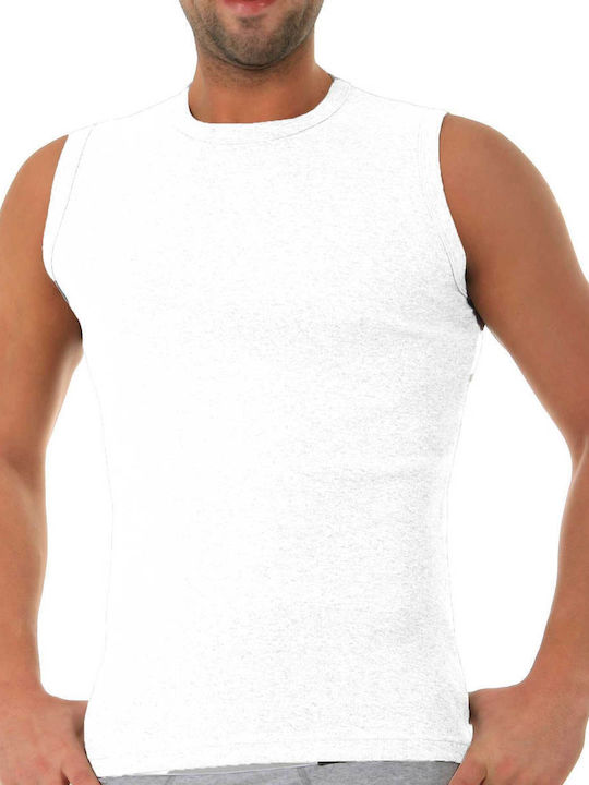 Apple Boxer Ανδρική Φανέλα Αμάνικη σε Λευκό Χρώμα