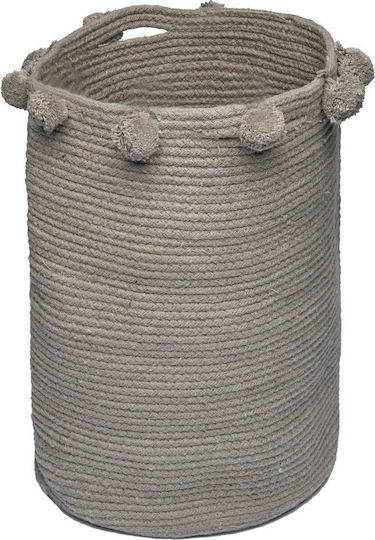 Palamaiki Fountain Διακοσμητικό Καλάθι Ψάθινο με Χερούλια Beige 30x30x40εκ.
