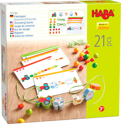 Haba Λεπτή Κινητικότητα με Κορδόνι η Φάρμα Educational Toy Knowledge for 3+ Years Old