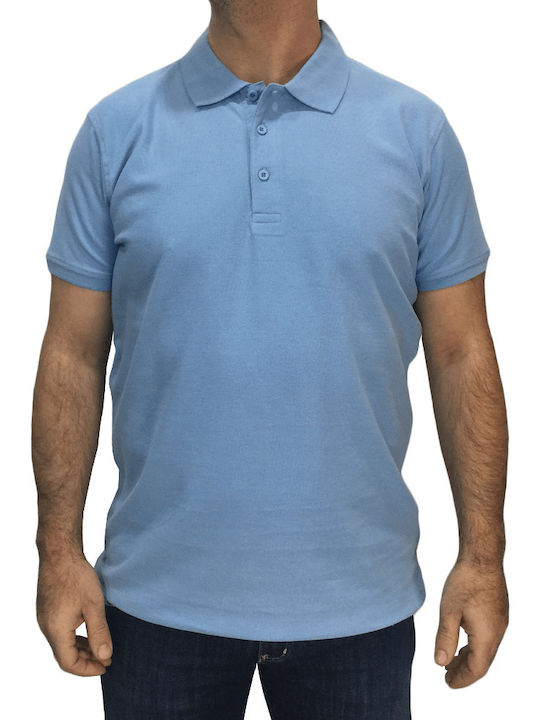 Roly Star Polo Short Sleeve Blouse Light Blue