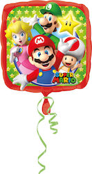 Balloon Foil Square Multicolour Super Mario Bros 43cm