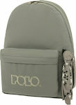 Polo Original 600D Σχολική Τσάντα Πλάτης Γυμνασίου - Λυκείου σε Πράσινο χρώμα Μ32 x Π18 x Υ40cm
