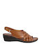 Boxer Anatomic Women's Leather Platform Shoes Tabac Brown 10-019