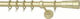 Import Hellas Metallic Curtain Pole No1 Single Φ25mm 200cm Gold Checkmate