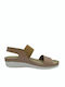 Ibiza 2005 Anatomic Women's Leather Ankle Strap Platforms Tabac Brown