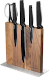 Navaris Double Sided Wooden Magnetic Knife Holder Magnetic Wooden Knives Stand
