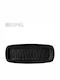 Espiel Wavy Plate Shallow Rectangular made of Melamine Matte Black 26.5x11cm