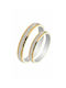 Maschio Femmina SR-27 Wedding Ring Bicolour Gold Plated