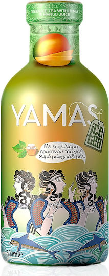 Yamas Eistee Grün mit Honig & Mango Ohne Kohlensäure & Zucker in Flasche 355ml