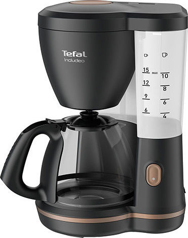 Tefal Includeo CM5338 Καφετιέρα Φίλτρου 1000W Black