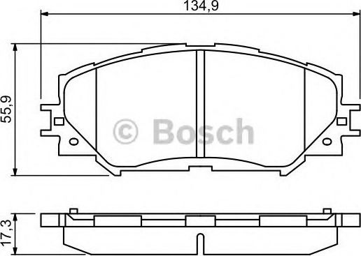 Bosch Brake Pad Front 2pcs for Toyota Auris / RAV 4