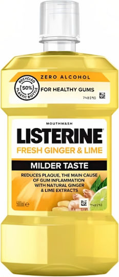 Listerine Fresh Ginger & Lime Mild Taste Mundspülung Täglicher Schutz