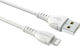 Borofone USB to Lightning Cable Λευκό 1m (Borofone BX51)