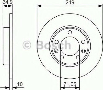 Bosch Brake Discs Rear 2pcs for Peugeot 308