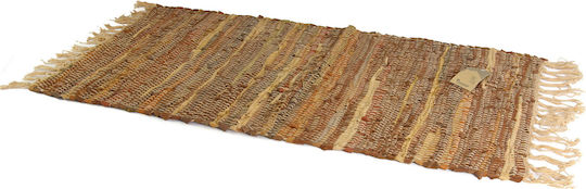 Viosarp Leder Teppich mit Fransen 60x130cm Blau