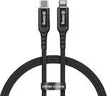 Crong Armor Link Geflochten USB-C zu Lightning Kabel 60W Schwarz 1.5m (CRG-AL15USCL-BLK)