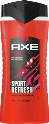 Axe Recharge Sport Refresh Αφρόλουτρο σε Gel για Άνδρες για Πρόσωπο , Μαλλιά & Σώμα 400ml