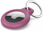 Belkin Secure Holder Keyring Silicone Keychain Case for AirTag Pink