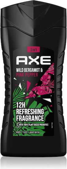 Axe Wild Fresh Bergamot & Pink Pepper Gel Bubble Bath for Men & Citrus Scent 250ml