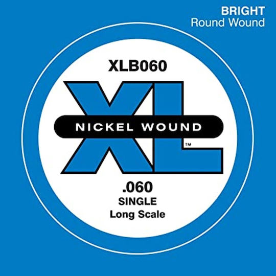 Daddario Single Nickel Wound String 60 for Bass XL Bass Long Scale XLB060