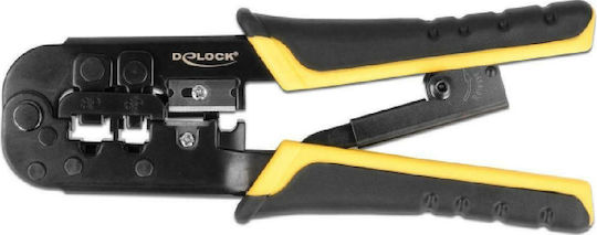 DeLock Netzwerksteckerpresse , R, J, 1, 2, , R, J, 1, 1, , R, J, 4, 5, , , mit Abisolierer & Kastenmechanismus (Länge 180mm)