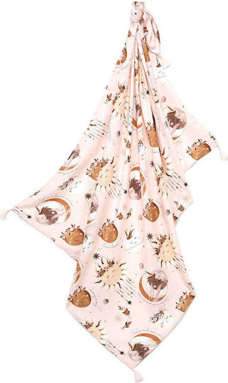 La Millou Fly me to the Moon Musselin-Kuscheldecke Rosa 100x120cm.