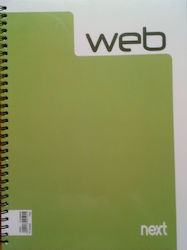 Next Spiral Notebook Ruled A4 02591 Web Green 1pcs