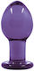 Ns Novelties Crystal Premium Glass Plug Πρωκτική Σφήνα Medium Μωβ