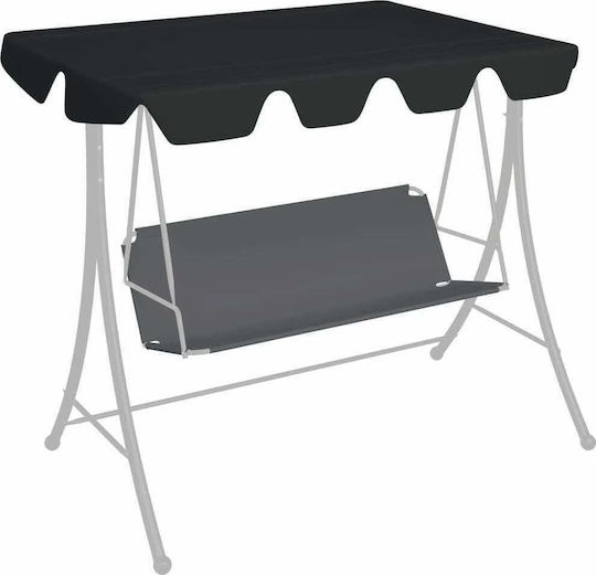 vidaXL Überdachung für Wiege Schwarz mit PVC-Beschichtung 1.46x2.10m