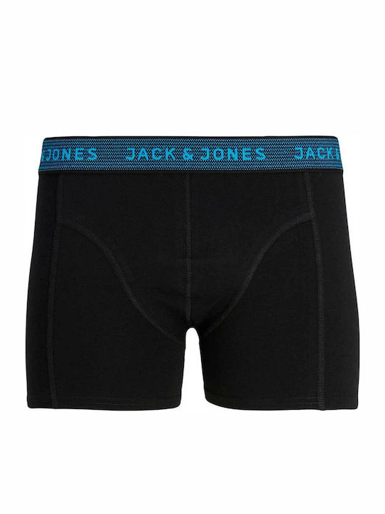 Jack & Jones Boxeri pentru bărbați Negru / Albastru 1Pachet