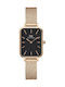 Daniel Wellington Quadro Pressed Melrose Γυναικείο Ρολόι 26mm Μπαταρίας με Ροζ Χρυσό Μεταλλικό Μπρασελέ