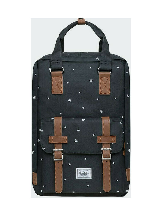 Kaukko Stoff Rucksack Wasserdicht Schwarz 13.5Es