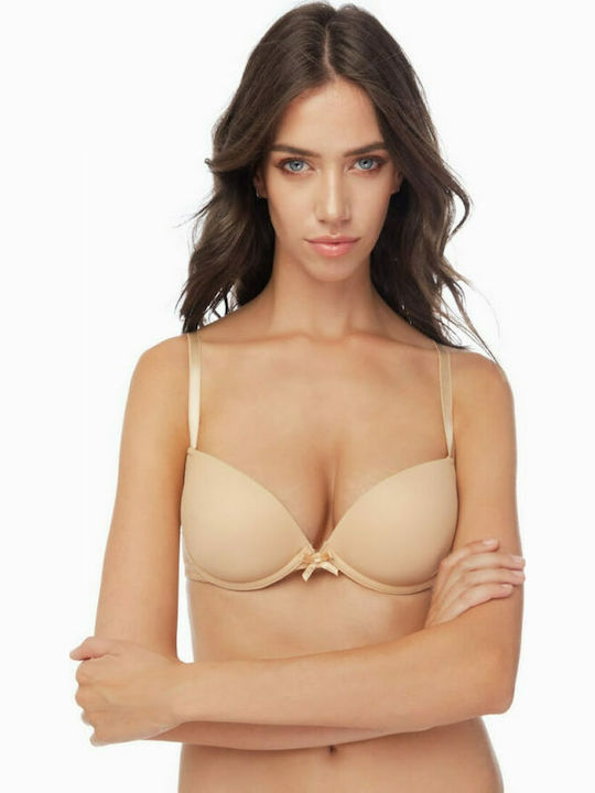 Minerva Gossip Push Up Bra Beige