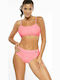 Marko Rachela M-614 Set Bikini Μπουστάκι Ψηλόμεσο Ροζ