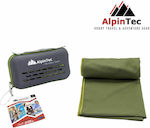 AlpinPro DryFast Handtuch Gesicht Mikrofaser Grün 120x60cm.