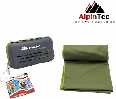 AlpinPro DryFast Handtuch Gesicht Mikrofaser Grün 120x60cm.