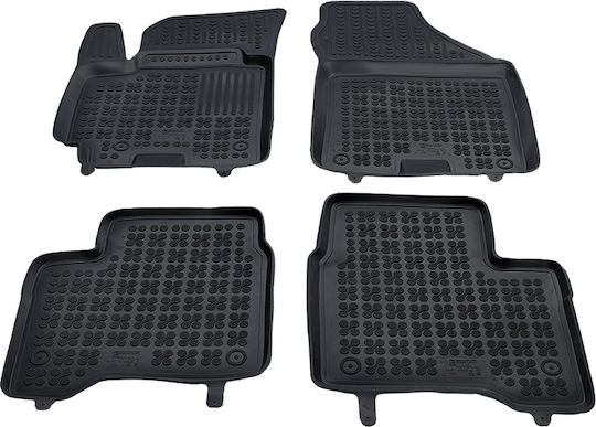 Rezaw Plast Set of Front and Rear Mats 4pcs Tray Type for Suzuki Swift 2019+ Black