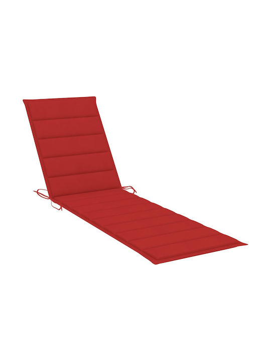 vidaXL Sun Lounger Cushion Red 200x50cm.