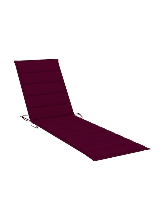 vidaXL Sun Lounger Cushion Bordeaux 200x50cm.