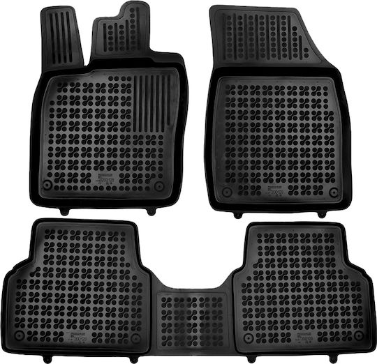 Rezaw Plast Set of Front and Rear Mats 3pcs Tray Type for Volkswagen ID.3 2019+ Black