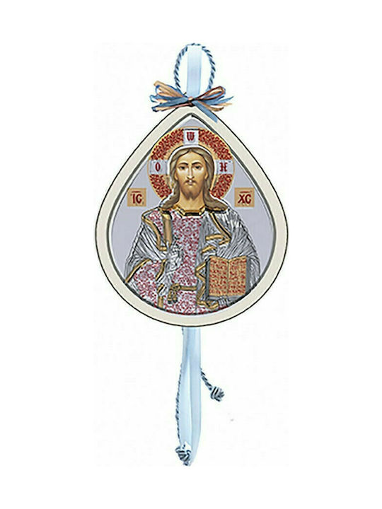 Slevori Icoane Talisman pentru copii cu Iisus Hristos Blue din Argint VP00110TW1HG-B