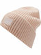 Beanie Căciulă Pentru Femei cu Tricotat Coastă în Culoare Roz