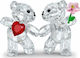 Swarovski Decorative Bear made of Crystal Kris Bears Happy Together 5.7x3.3x4.1cm 1pcs