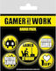 Pyramid International Badge Gamer at Work 5pcs ...