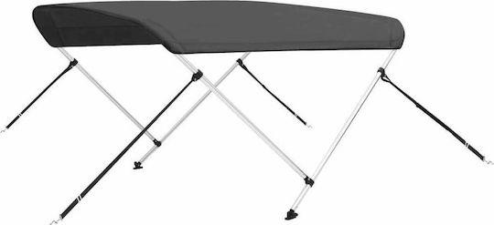 vidaXL Τέντα Σκάφους με 2 Αψίδες 180x130x110cm Μαύρο