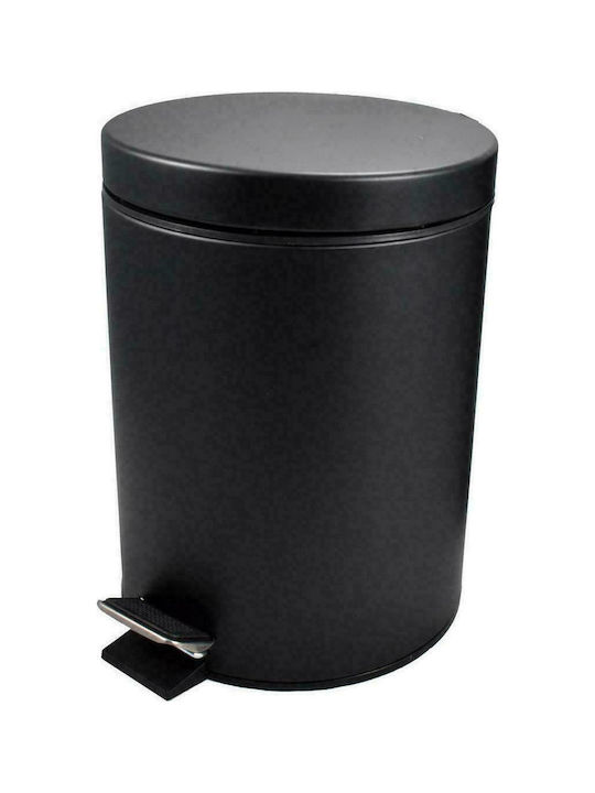 Chios Hellas 31860 Metallic Toilet Bin 5lt Black